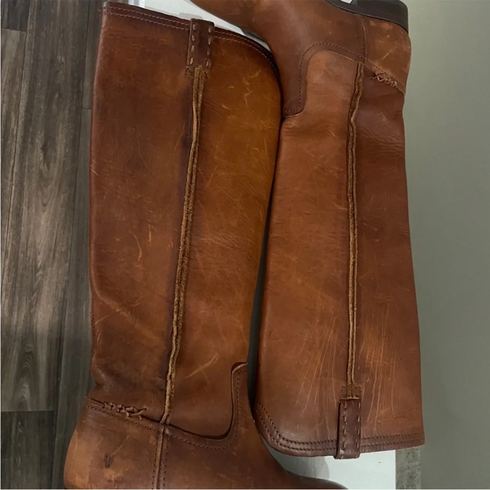 Frye Cara Tall Brown Leather Riding Boots Women’s 6.5 B Classic - Picture 6 of 6
